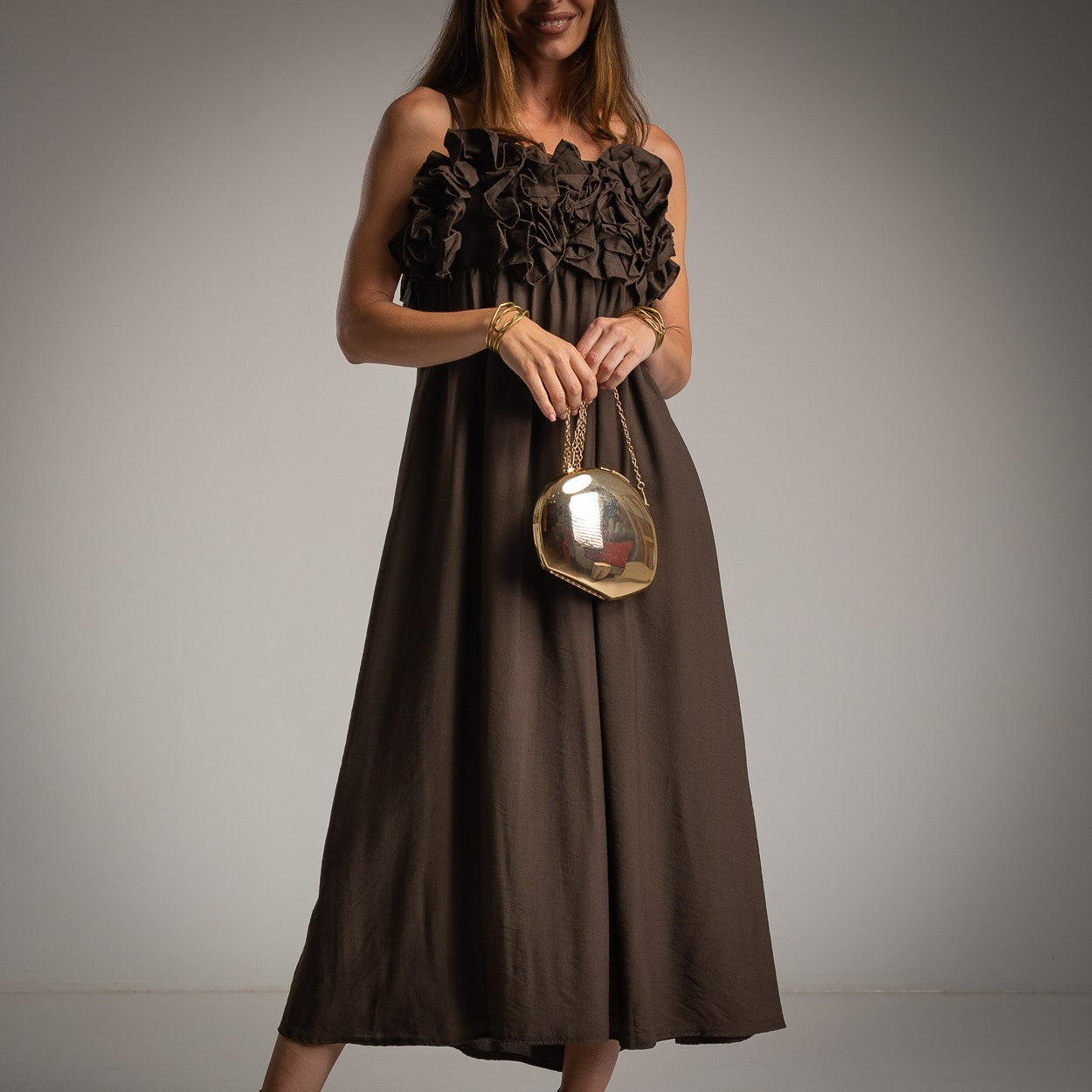 VESTIDO ALBNS FLORES 3D - Carla Valente