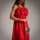 VESTIDO ALBNS FLORES 3D - Carla Valente