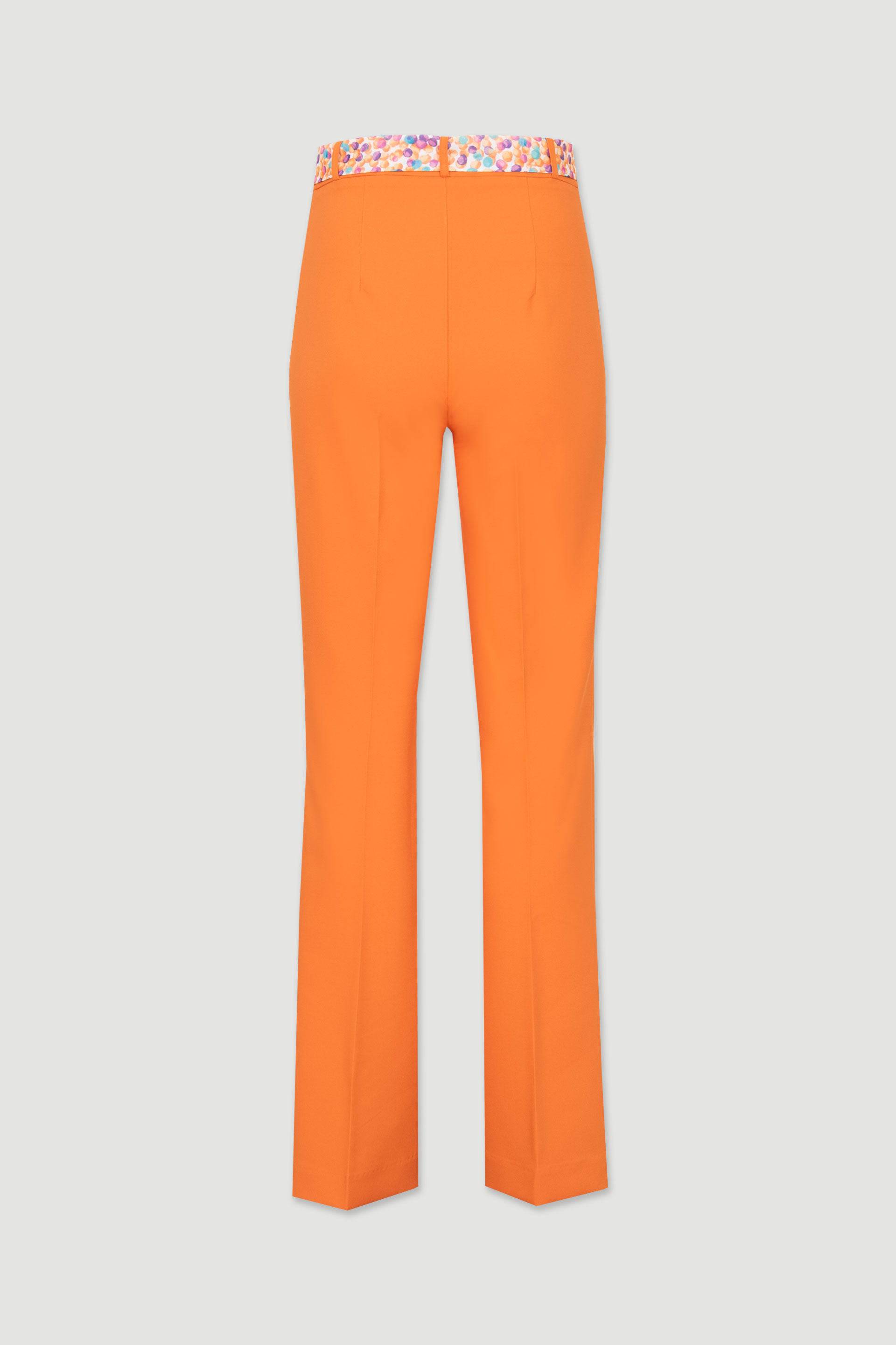 CALÇA FERRACHE CLÁSSICA C/CINTO ESTAMPA - Carla Valente