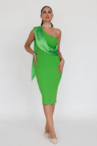 VESTIDO FERRACHE C/DRAPEADO ACETINADO - Carla Valente