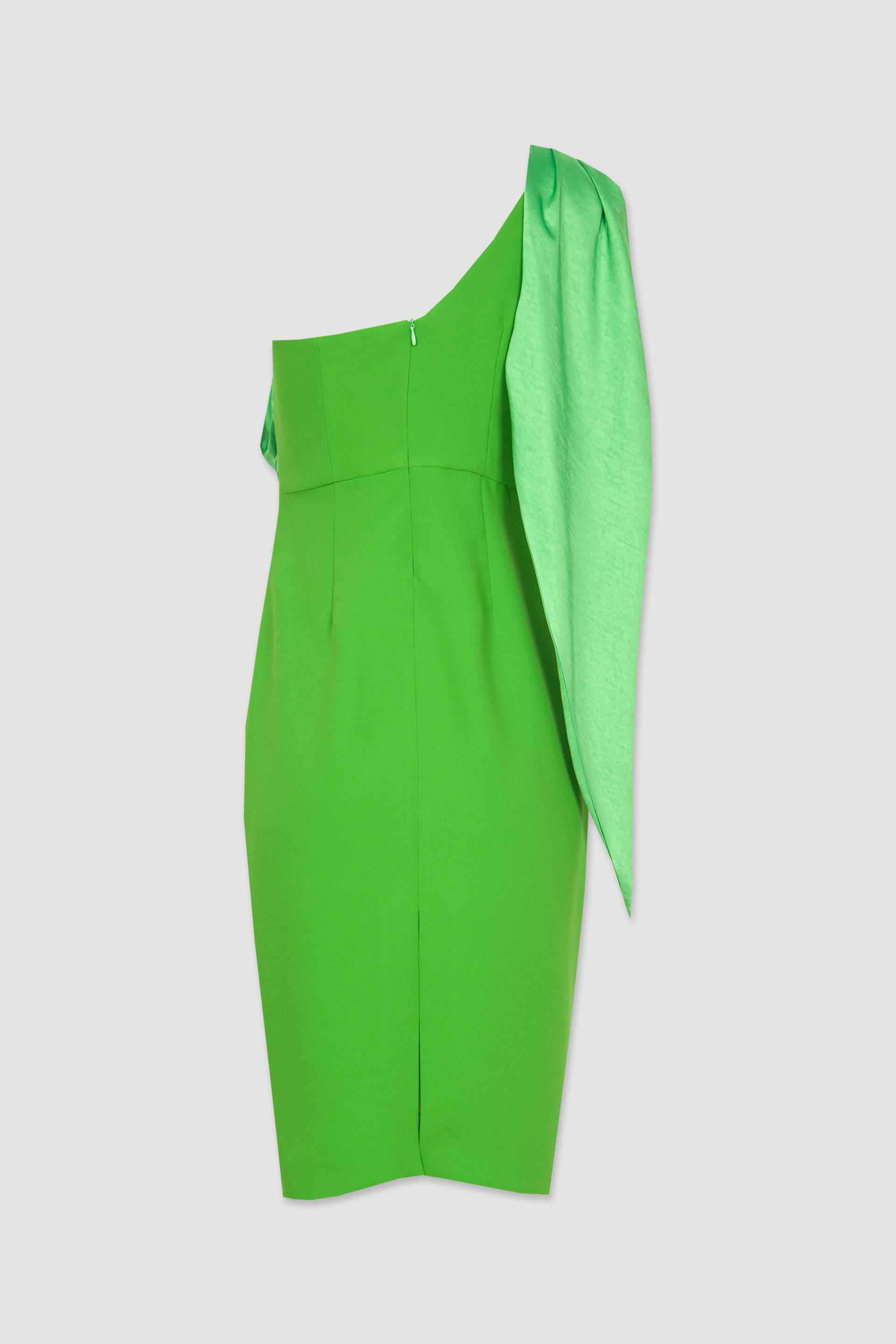 VESTIDO FERRACHE C/DRAPEADO ACETINADO - Carla Valente