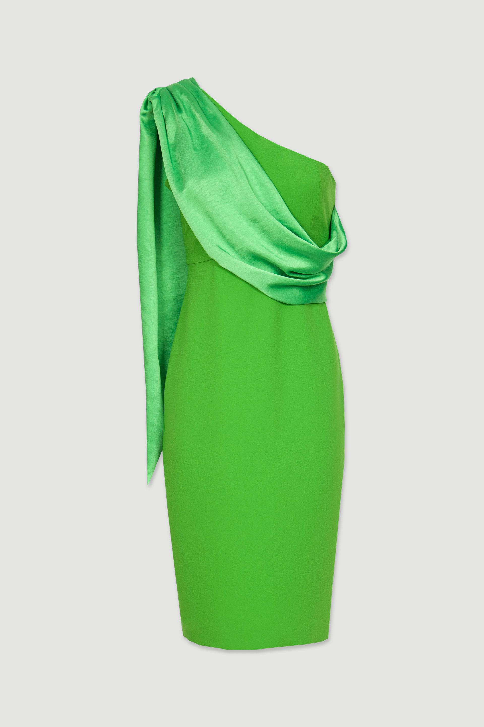 VESTIDO FERRACHE C/DRAPEADO ACETINADO - Carla Valente
