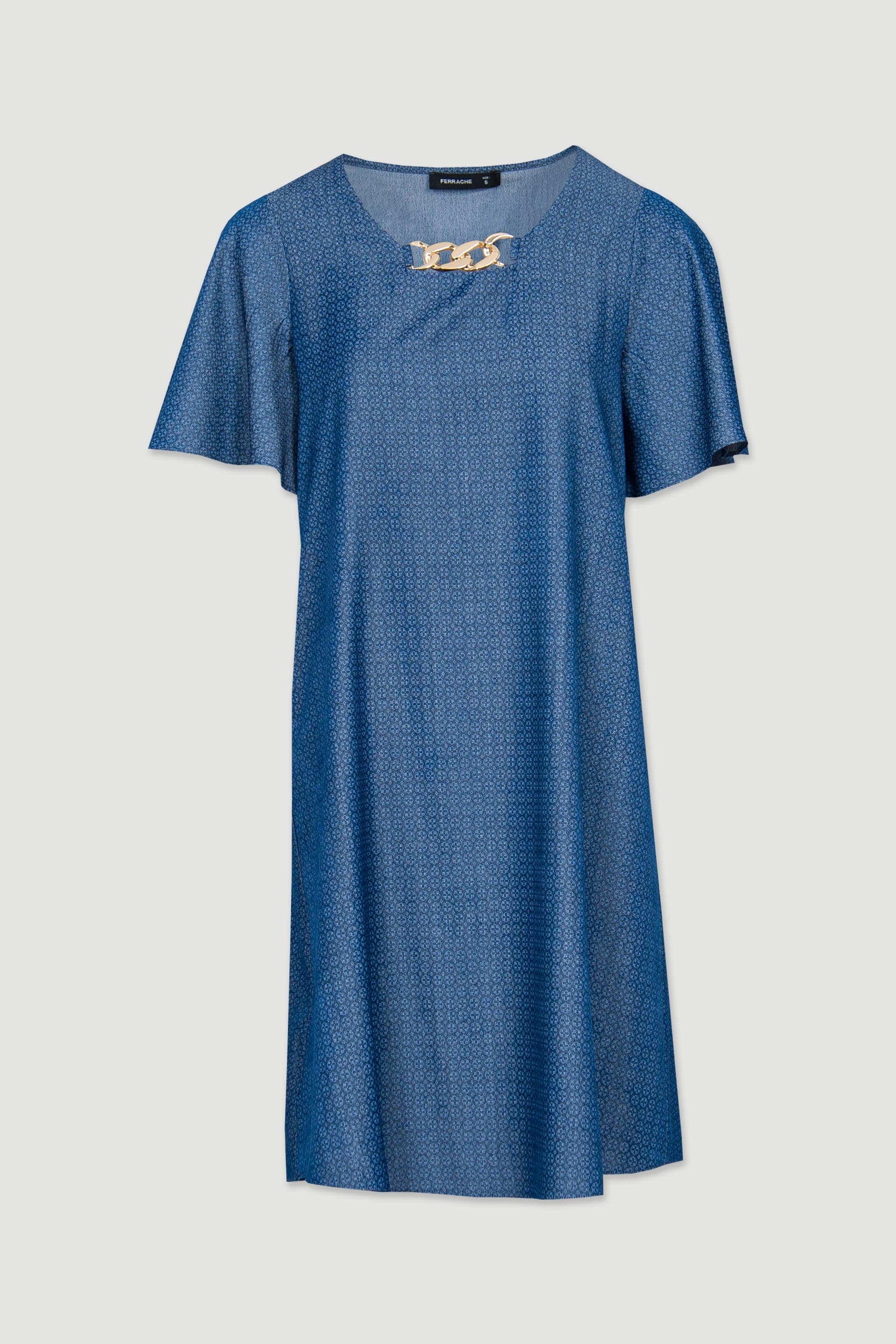 VESTIDO FERRACHE GANGA DEC CORRETE METÁLICA - Carla Valente