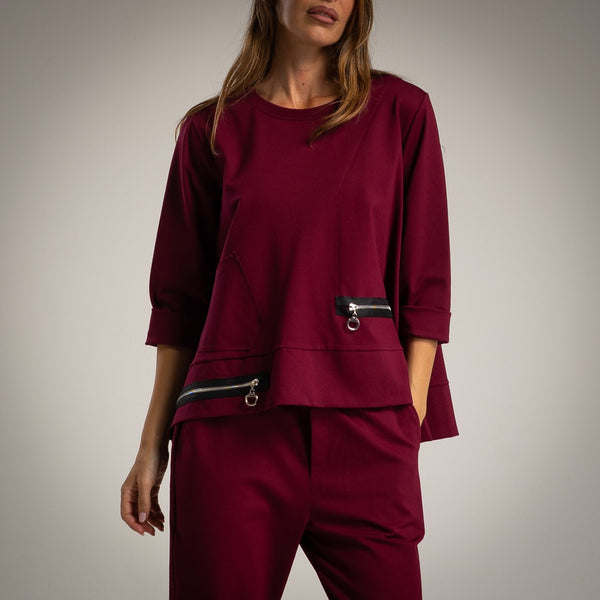 CAMISETA ALBNS ZIPERS BOLSOS - Carla Valente