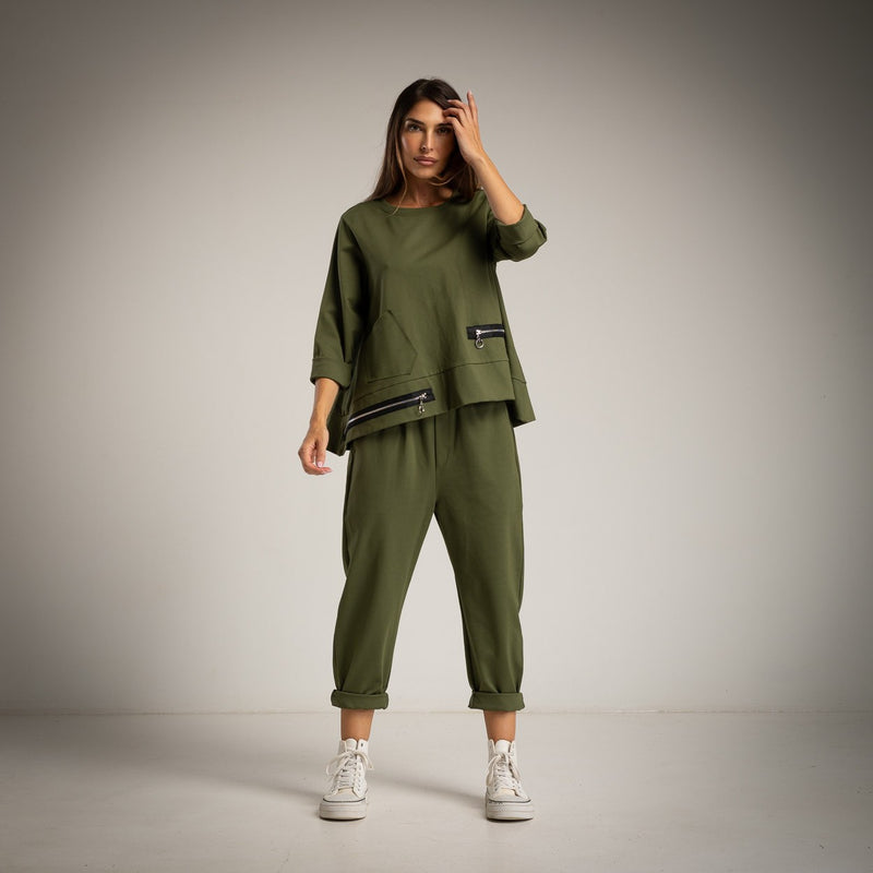 CAMISETA ALBNS ZIPERS BOLSOS - Carla Valente