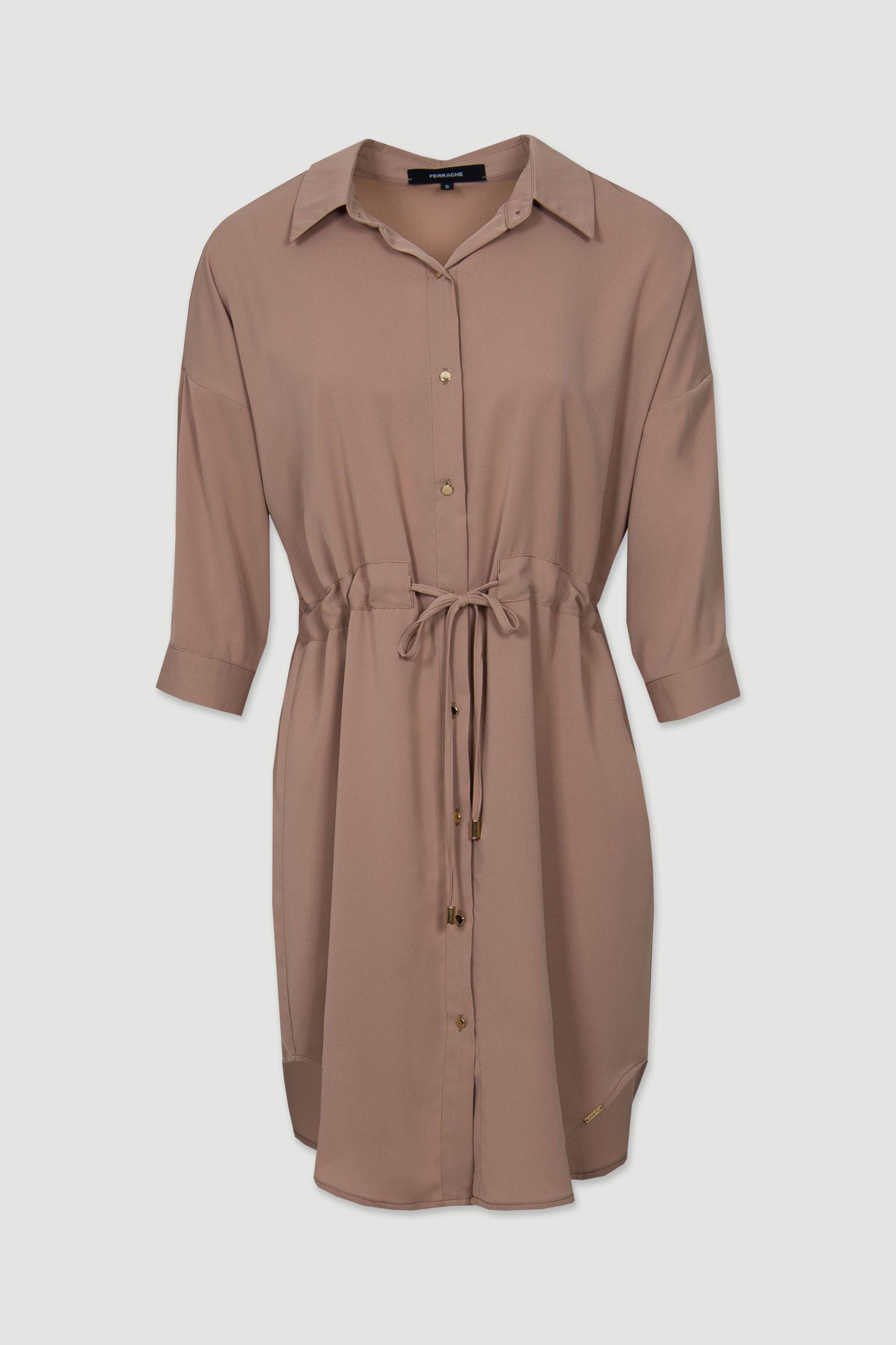 VESTIDO FERRACHE CAMISEIRO CURTO - Carla Valente