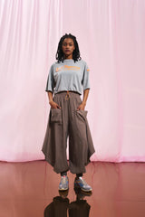 T-SHIRT VDR CROPPED SLOGAN LOVE POPCORN - Carla Valente