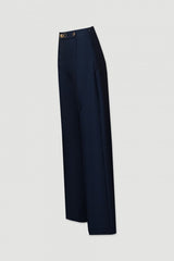 CALÇA FERRACHE WIDE LEG C/APLIC.METÁLICA FRENTE