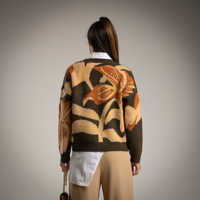 SWEATER ALBNS LUREX FLOWER - Carla Valente