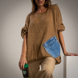SWEATER ALBNS OVERSIZE C/BOLSO GANGA - Carla Valente
