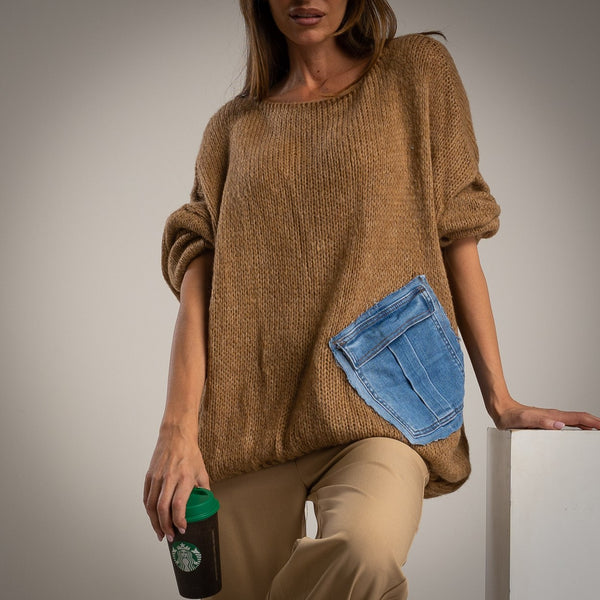 SWEATER ALBNS OVERSIZE C/BOLSO GANGA - Carla Valente