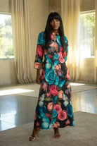 VESTIDO FERRACHE COMPRIDO ESTAMPADO - Carla Valente