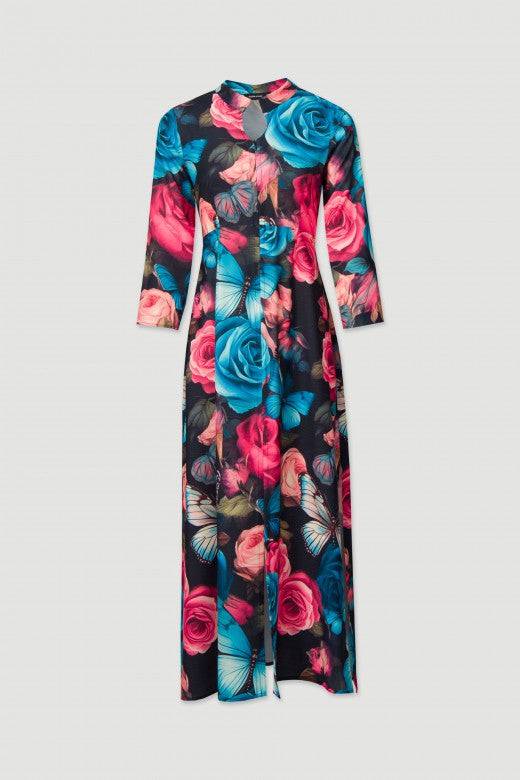 VESTIDO FERRACHE COMPRIDO ESTAMPADO - Carla Valente