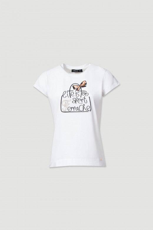 T-SHIRT FERRACHE BÁSICA C/BORDADO NA FR - Carla Valente