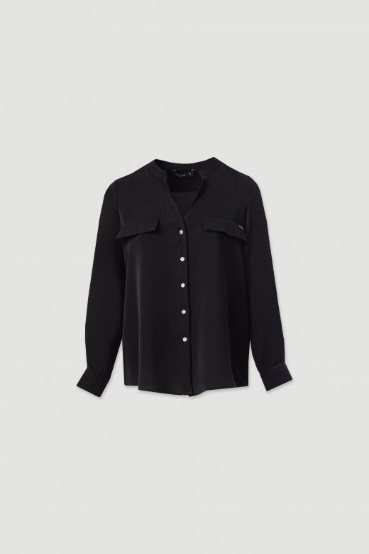 BLUSA FERRACHE FLUIDA COM BOLSO FAKE - Carla Valente