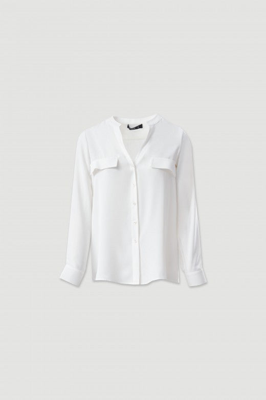 BLUSA FERRACHE FLUIDA COM BOLSO FAKE - Carla Valente