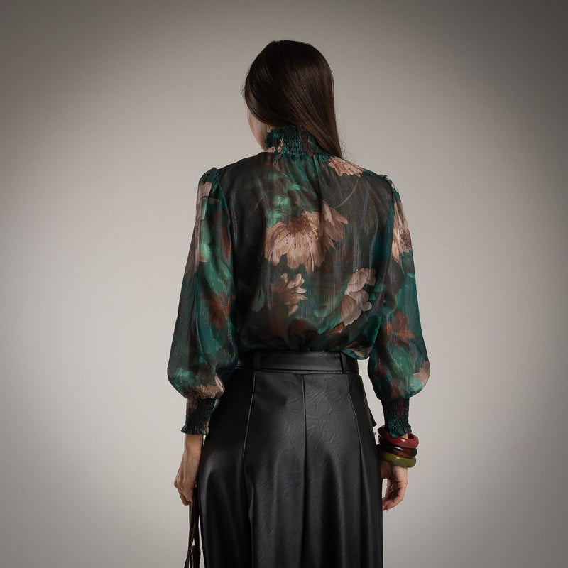 BLUSA ALBNS FLOWER LUREX - Carla Valente
