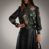 BLUSA ALBNS FLOWER LUREX - Carla Valente