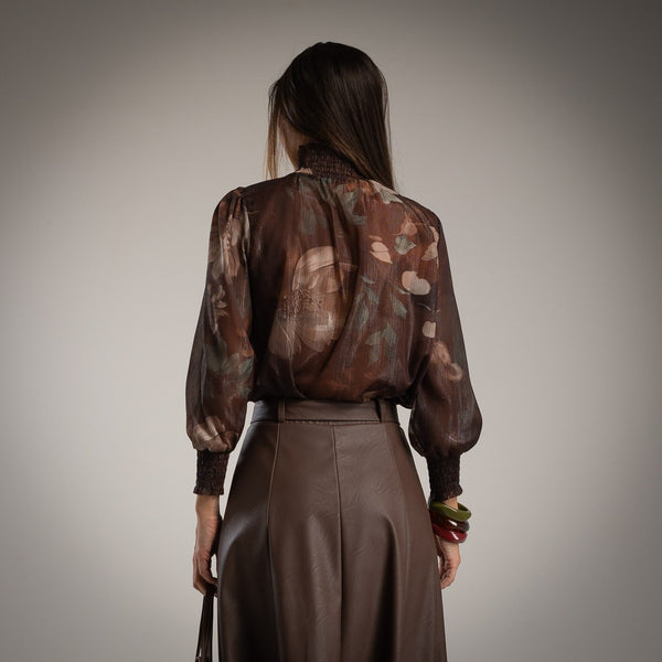 BLUSA ALBNS FLOWER LUREX - Carla Valente