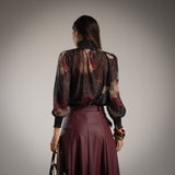 BLUSA ALBNS FLOWER LUREX - Carla Valente