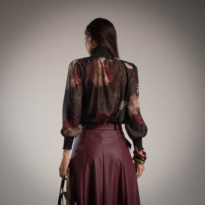 BLUSA ALBNS FLOWER LUREX - Carla Valente