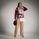 SWEATER ALBNS JACQUARD CHERRY - Carla Valente