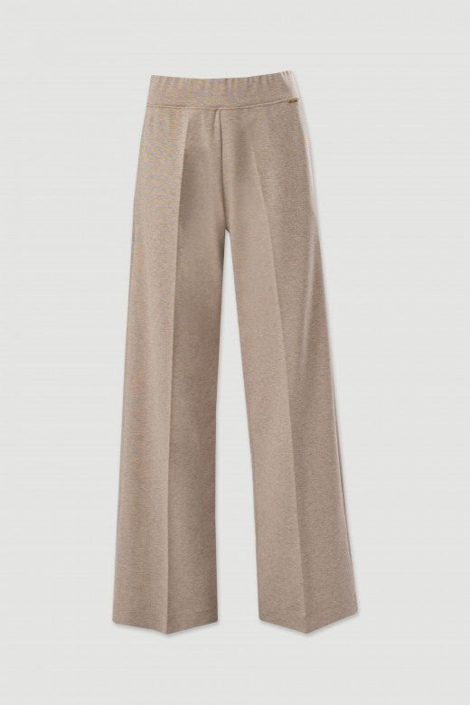 CALÇA FERRACHE WIDE LEG EM MALHA - Carla Valente