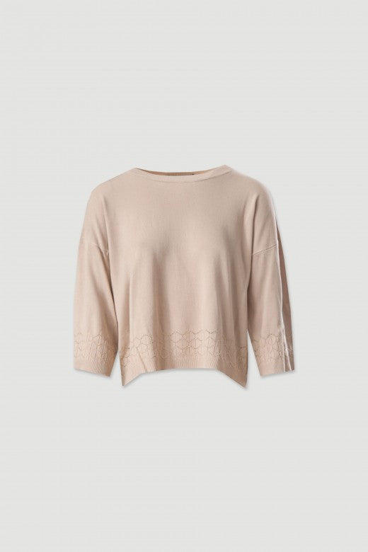 CAMISOLA FERRACHE DE MALHA FLUIDA COM DETALHE PERFURADO - Carla Valente