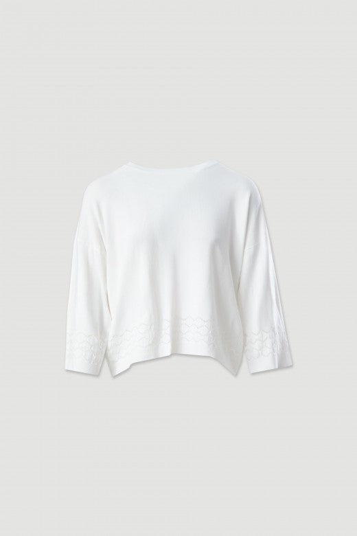 CAMISOLA FERRACHE DE MALHA FLUIDA COM DETALHE PERFURADO - Carla Valente
