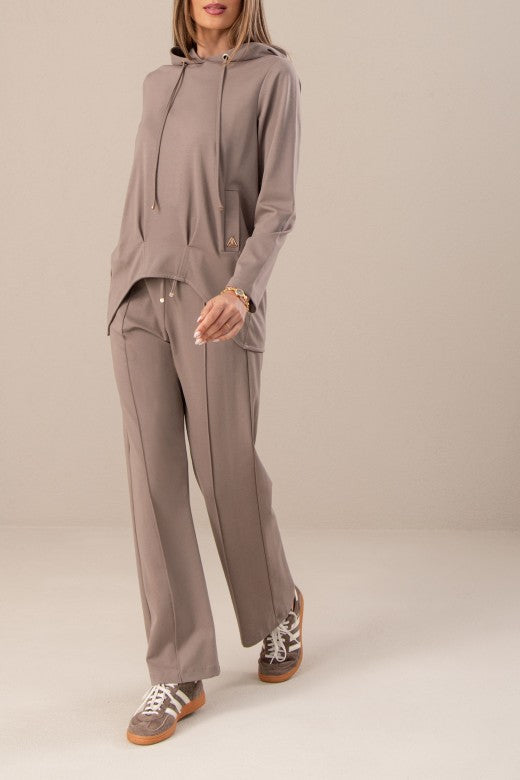 CAMISOLA FERRACHE ASSIMÉTRICA COM CAPUZ - Carla Valente