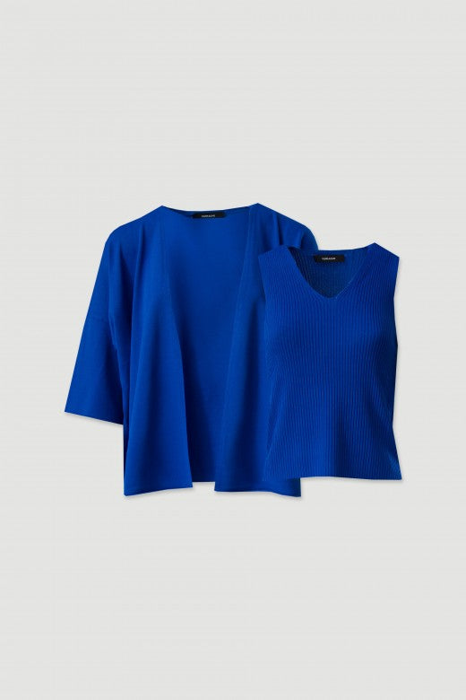 CONJUNTO FERRACHE DE MALHA : CASACO E TOP - Carla Valente