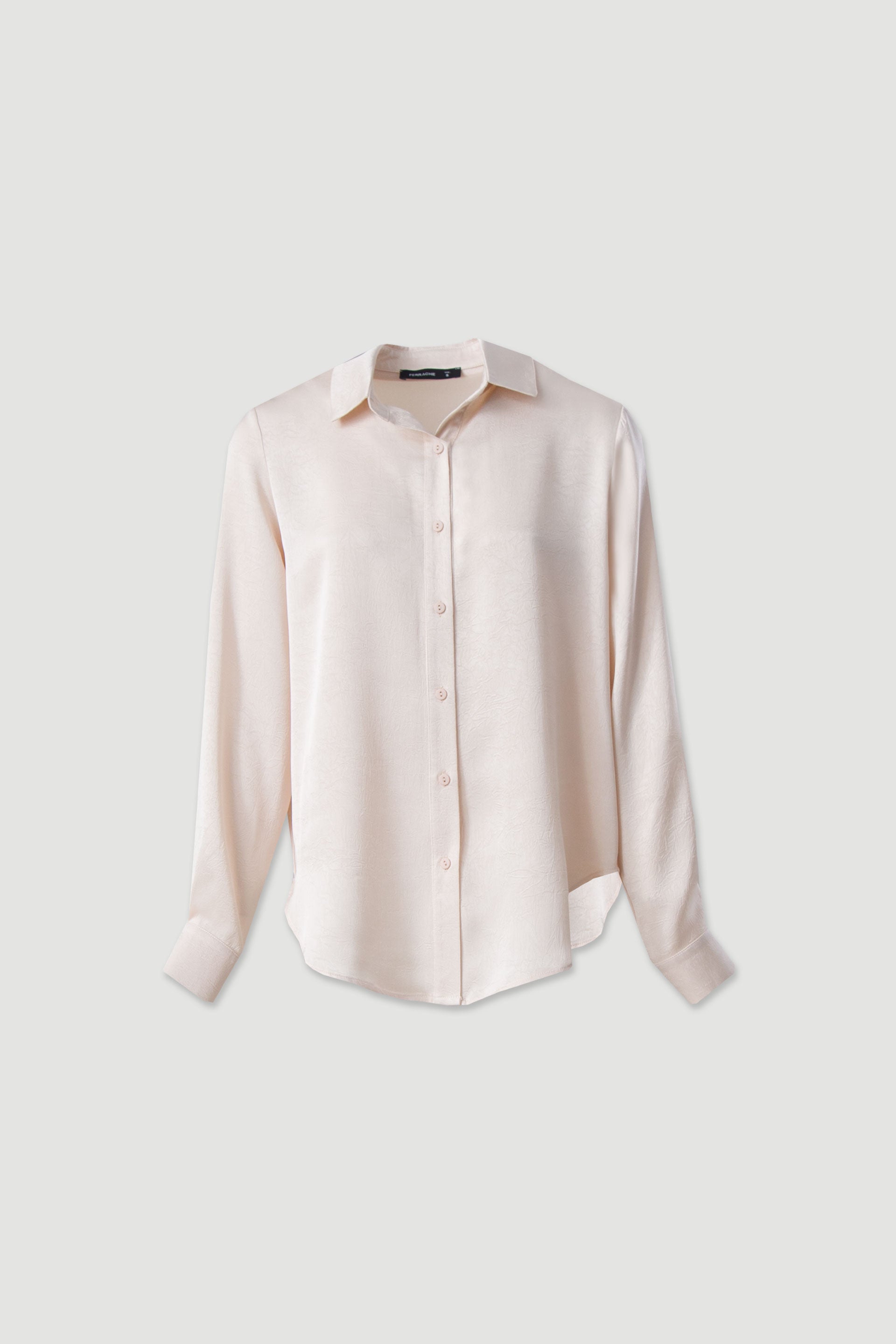 BLUSA FERRACHE ACETINADA COM COLARINHO - Carla Valente