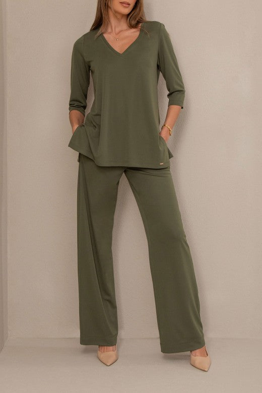 CALÇA FERRACHE WID LEG MALHA FLUÍDA - Carla Valente