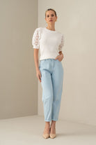 JEANS FERRACHE MOM FIT COM VINCO FRONTAL - Carla Valente