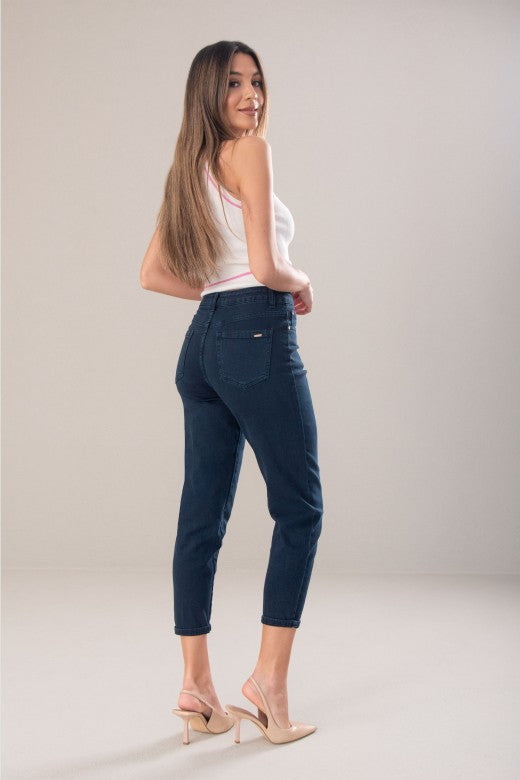 JEANS FERRACHE MOM FIT COM VINCO FRONTAL - Carla Valente