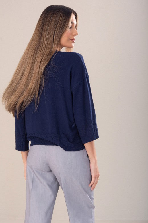 CAMISOLA FERRACHE DE MALHA FLUIDA COM DETALHE PERFURADO - Carla Valente