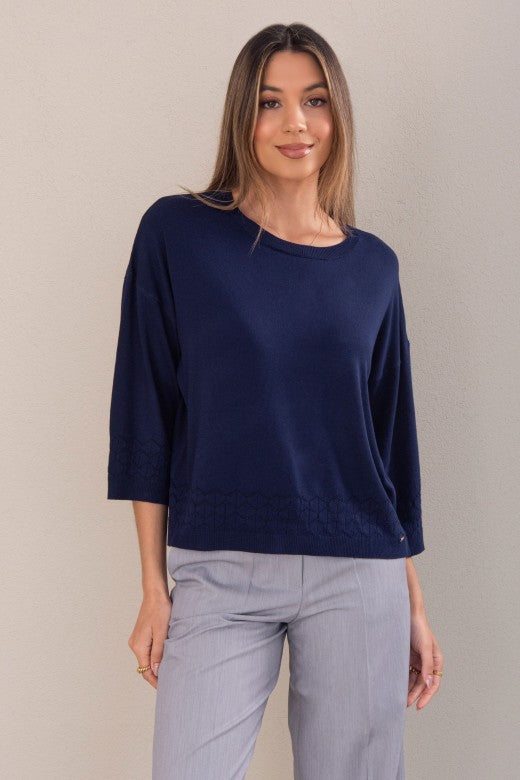 CAMISOLA FERRACHE DE MALHA FLUIDA COM DETALHE PERFURADO - Carla Valente