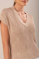 CAMISOLA FERRACHE DE MALHA PERFURA COM DETALHE TRABALHADO - Carla Valente