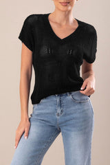 CAMISOLA FERRACHE DE MALHA PERFURA COM DETALHE TRABALHADO - Carla Valente