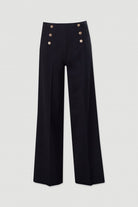CALÇA FERRACHE DE MALHA WIDE LEG COM CINTO ELÁSTICO NO INTERIOR - Carla Valente