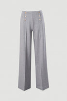 CALÇA FERRACHE DE MALHA WIDE LEG COM CINTO ELÁSTICO NO INTERIOR - Carla Valente