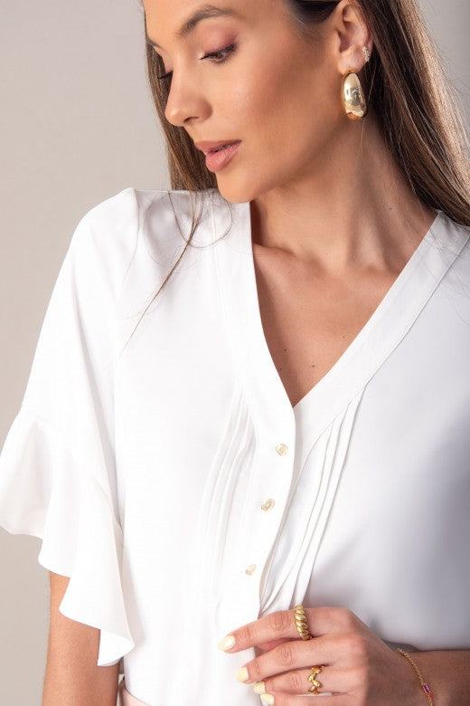 TUNICA FERRACHE FLUÍDA MANGA 3/4 - Carla Valente