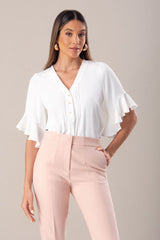 TUNICA FERRACHE FLUÍDA MANGA 3/4 - Carla Valente