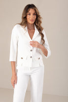BLAZER FERRACHE CLÁSSICO CURTO COM COLARINHO - Carla Valente