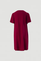 VESTIDO FERRACHE CURTO FLUÍDO COM MANGA EM FOLHO - Carla Valente