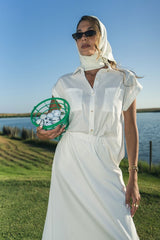 CAMISA FERRACHE DE ALGODÃO COM CORTE DIREITO - Carla Valente