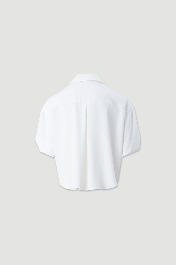 BLUSA FERRACHE CURTA FLUIDA COM DECOTE V - Carla Valente