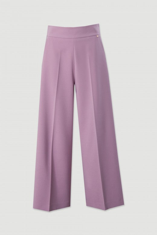 CALÇA FERRACHE CURTA WIDE LEG DE CINTURA SUBIDA - Carla Valente