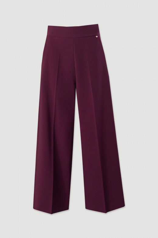 CALÇA FERRACHE CURTA WIDE LEG DE CINTURA SUBIDA - Carla Valente