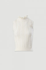 TOP FERRACHE MALHA TEXTURADA  GOLA COM FRANZIDA - Carla Valente